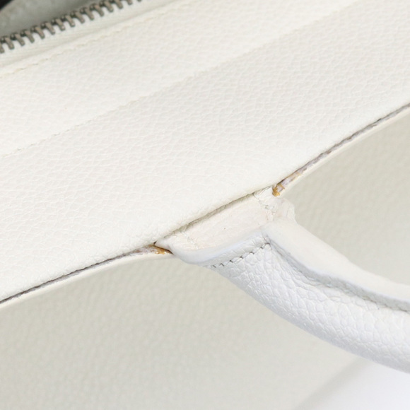 Saint Laurent Cava Rive Gauche Handbag Leather White - Picture 9 of 16